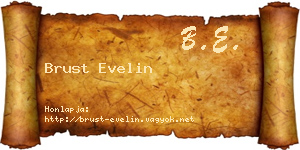 Brust Evelin névjegykártya